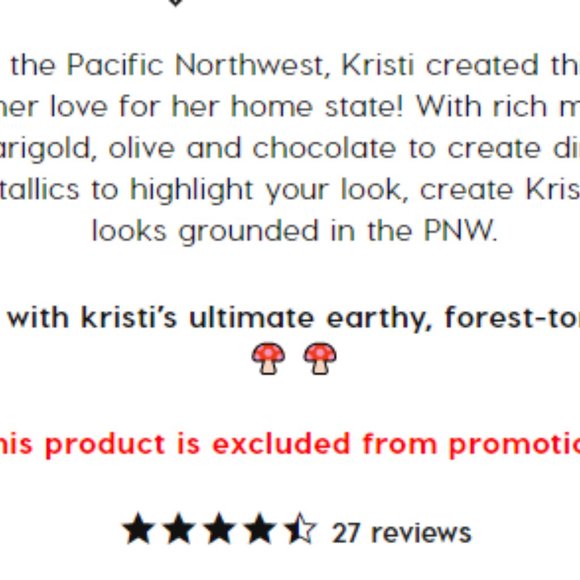 BNIB Colourpop x Raw Beauty Kristi AT FOREST SIGHT Vegan Eyeshadow Palette - Picture 9 of 15